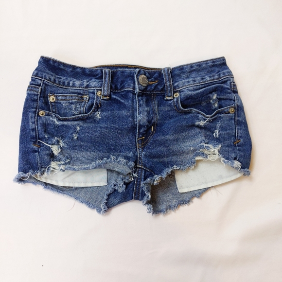 American Eagle Outfitters Pants - AEO Cut off Shorts Stretch Shortie Jeans Size 00